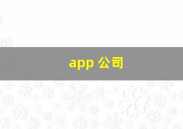 app 公司